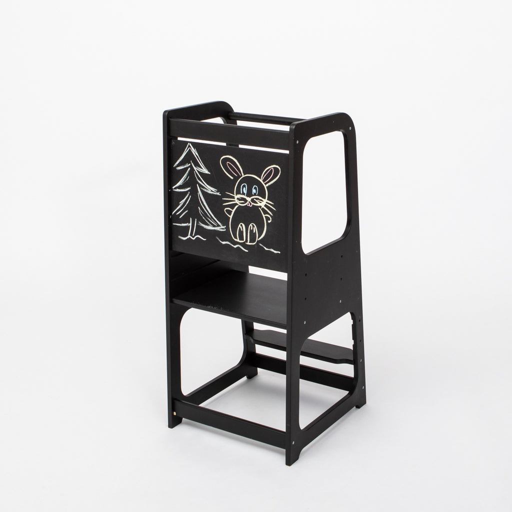 Handcrafted Wooden Kitchen Helper – Safe & Adjustable for Kids by Montessori House Bed at www.brixbailey.com