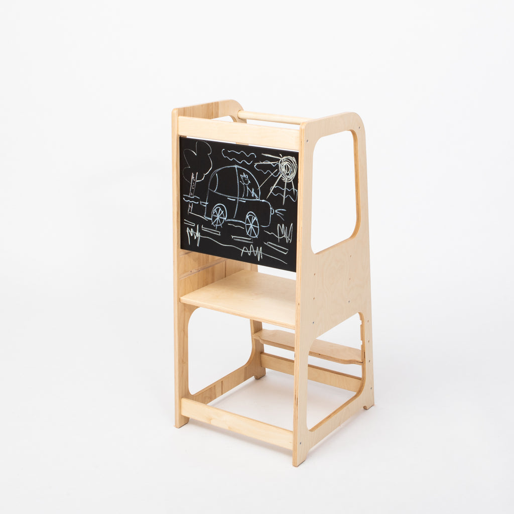 Handcrafted Wooden Kitchen Helper for Kids – Safe & Adjustable by Montessori House Bed at www.brixbailey.com