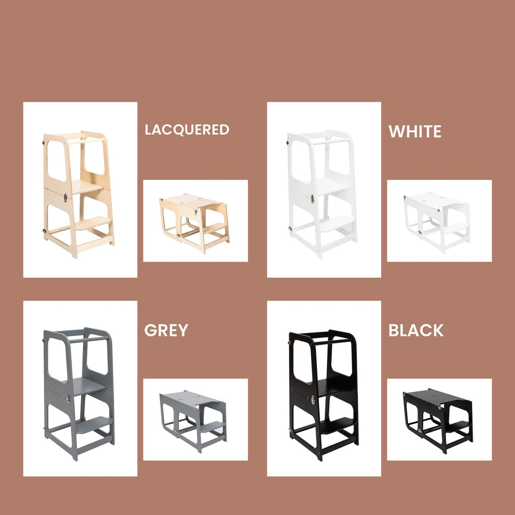 2-in-1 Convertible Kitchen Tower – Culinary & Artistic Fun for Kids by Montessori House Bed at www.brixbailey.com