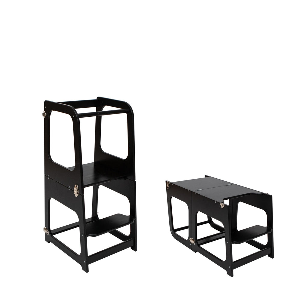 2-in-1 Convertible Kitchen Tower – Safe & Multifunctional by Montessori House Bed at www.brixbailey.com