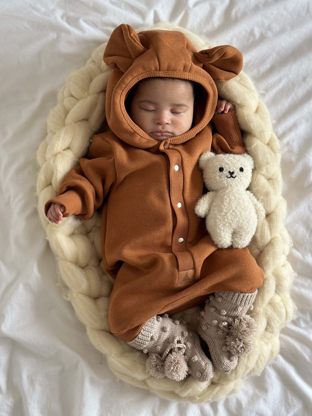 Cozy Kid's Cotton Jumpsuit with Hood – Warm & Stretchy Comfort by Zezuzulla at www.brixbailey.com