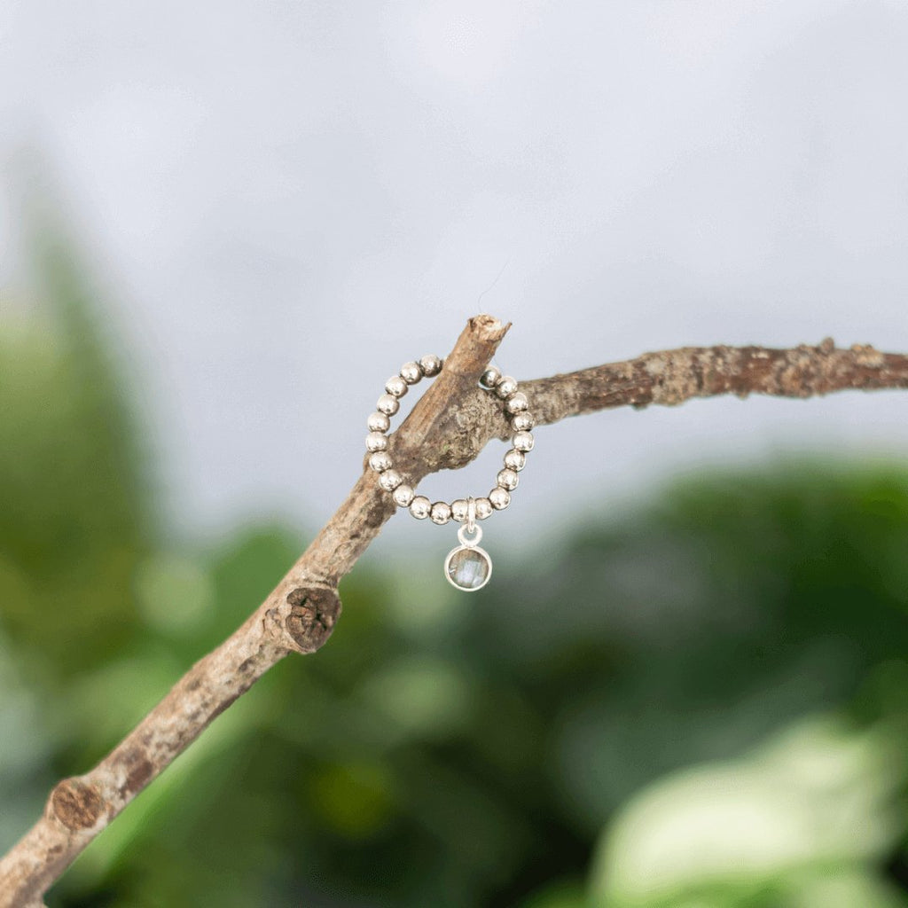 Labradorite Birthstone Bracelet and Ring Set in Sterling Silver