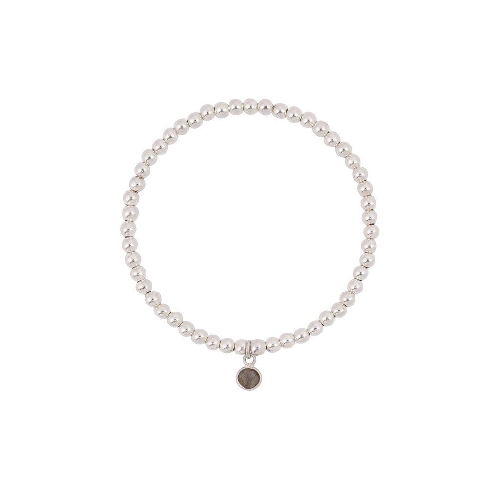Labradorite March Birthstone Bracelet in Sterling Silver