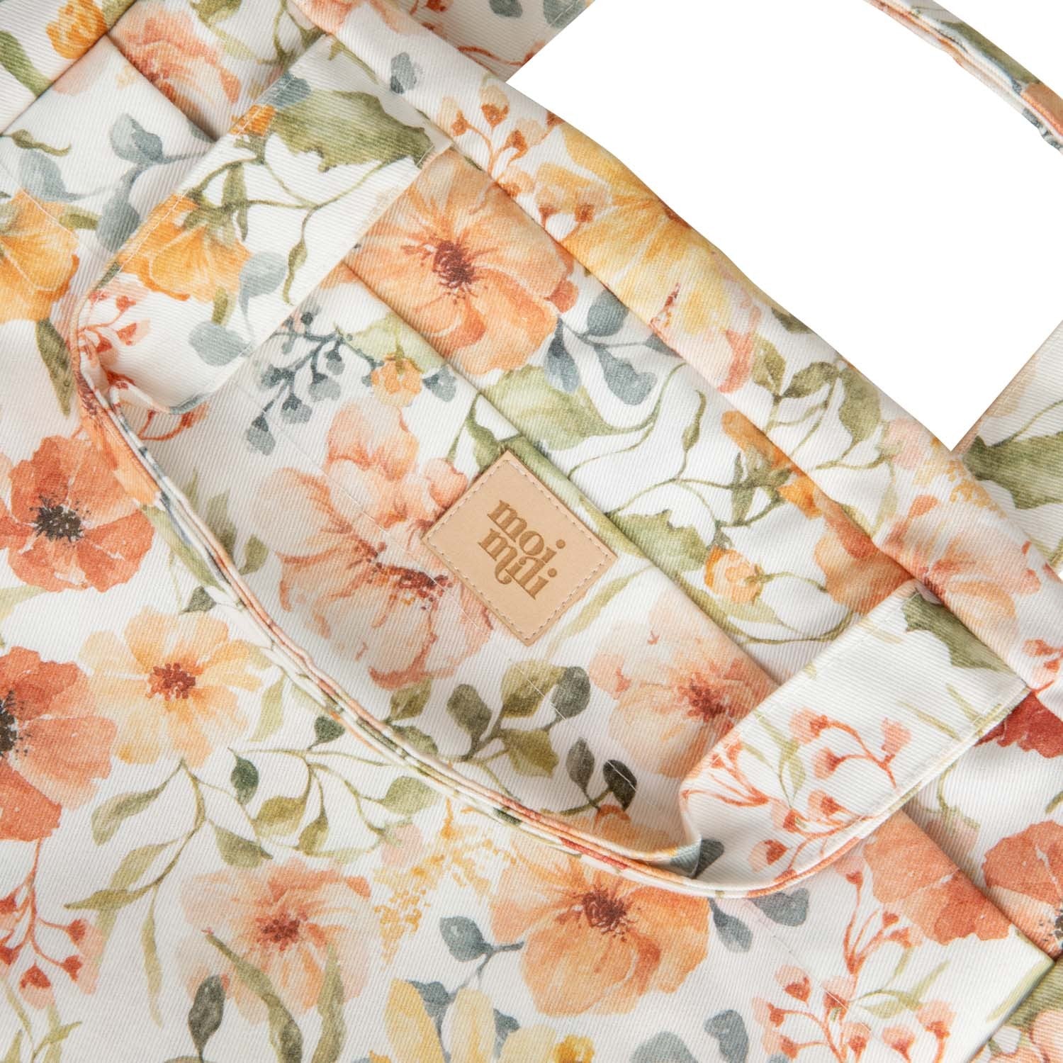 elegant floral makeup bag set open to reveal its smart inner pockets and organization