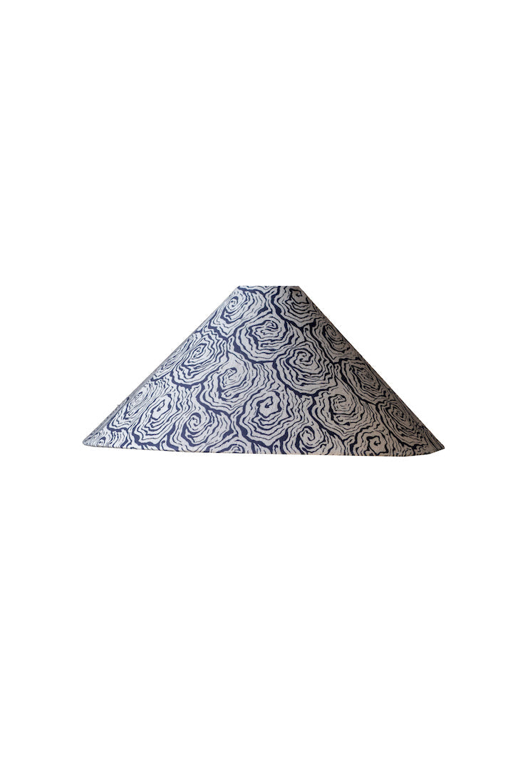 Oysters Monochrome Tapered Cone Lampshade Large