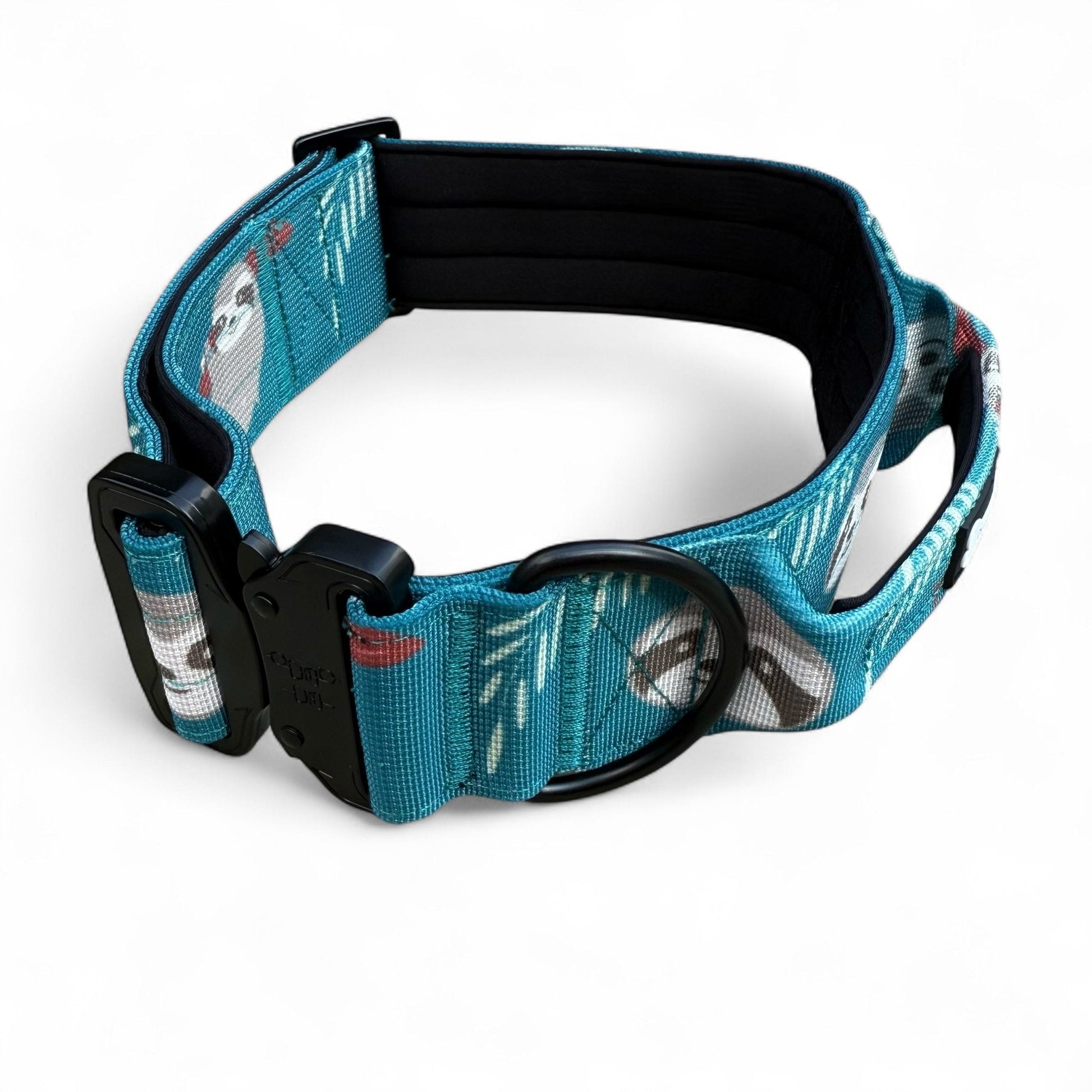 Lazy Sloth Tactical Dog Collar with Handle for Large Dogs