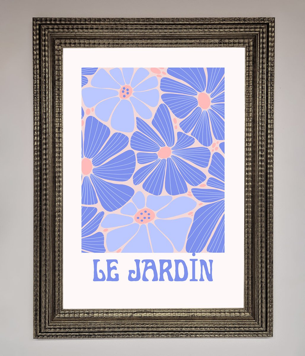 Blue Framed Poster
