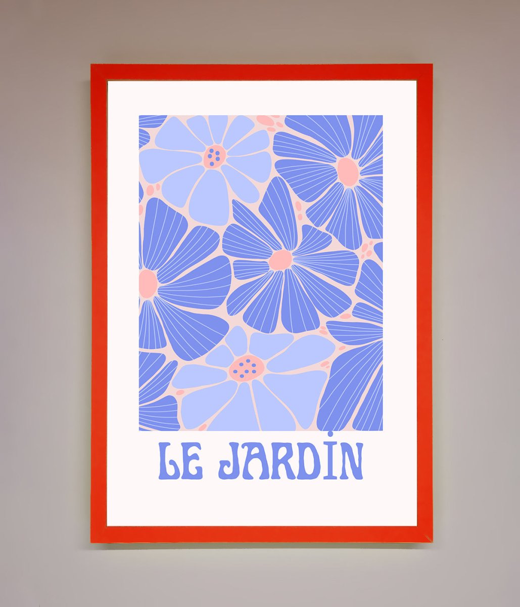Blue Framed Poster