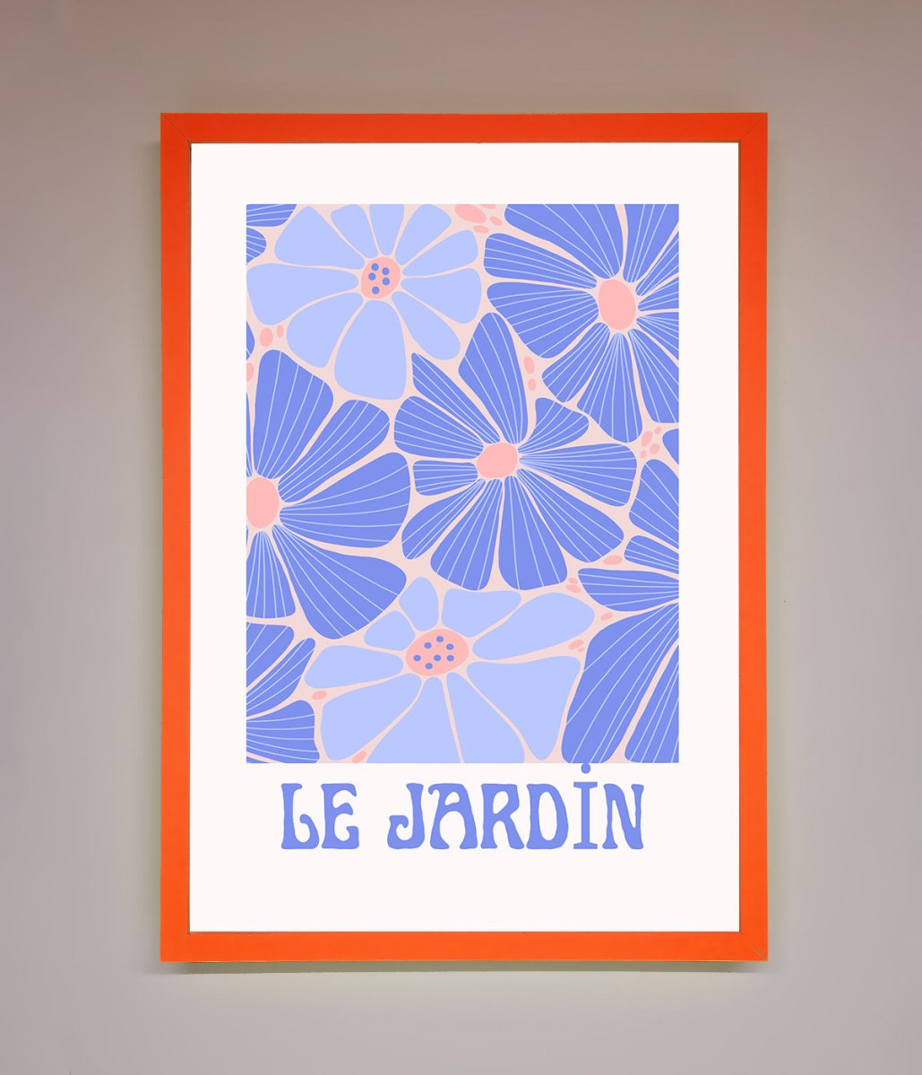 Blue Framed Poster