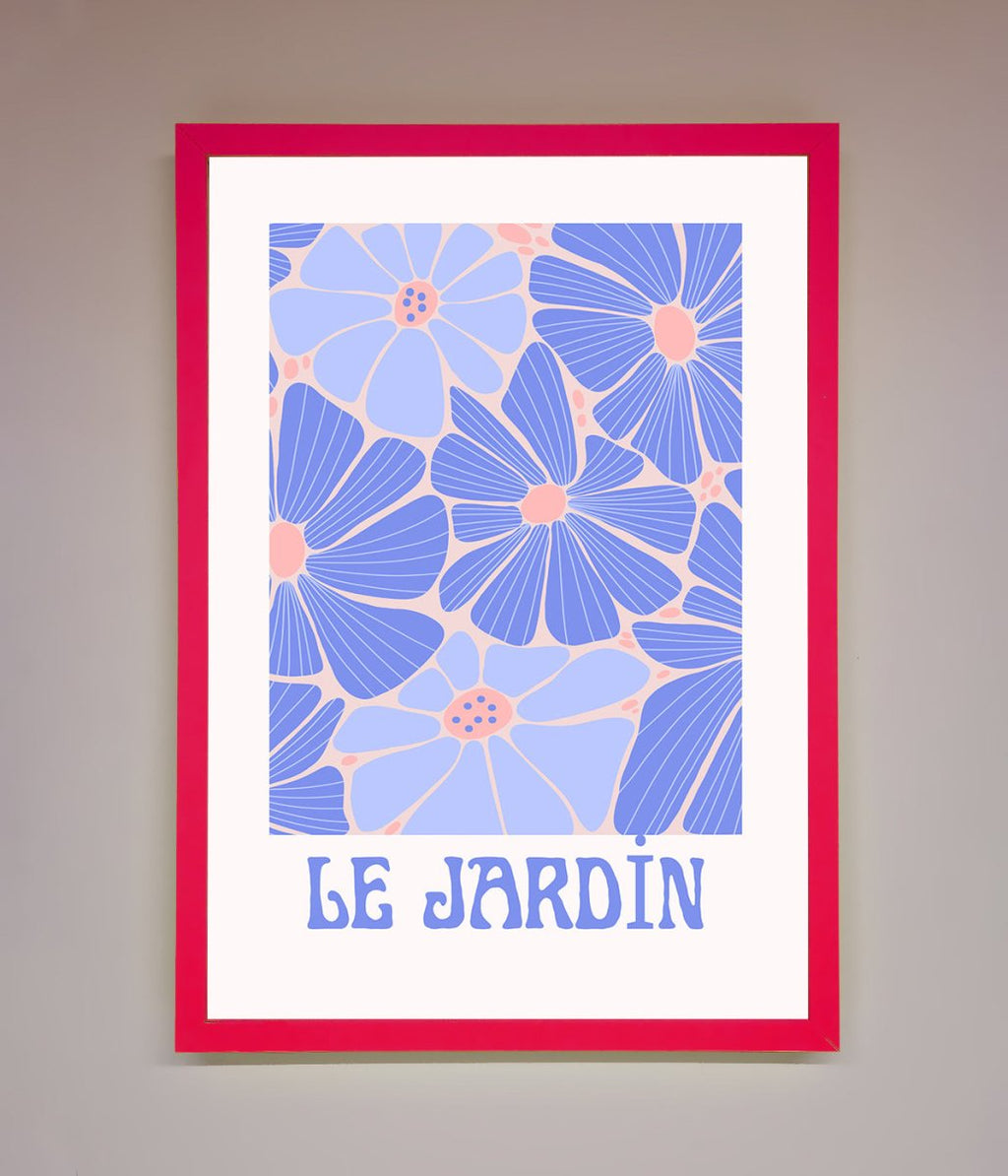 Blue Framed Poster