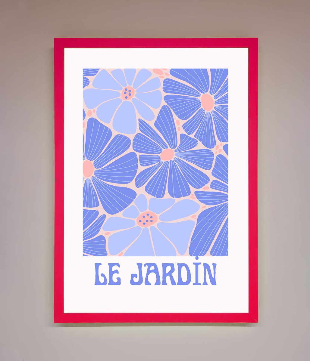 Blue Framed Poster