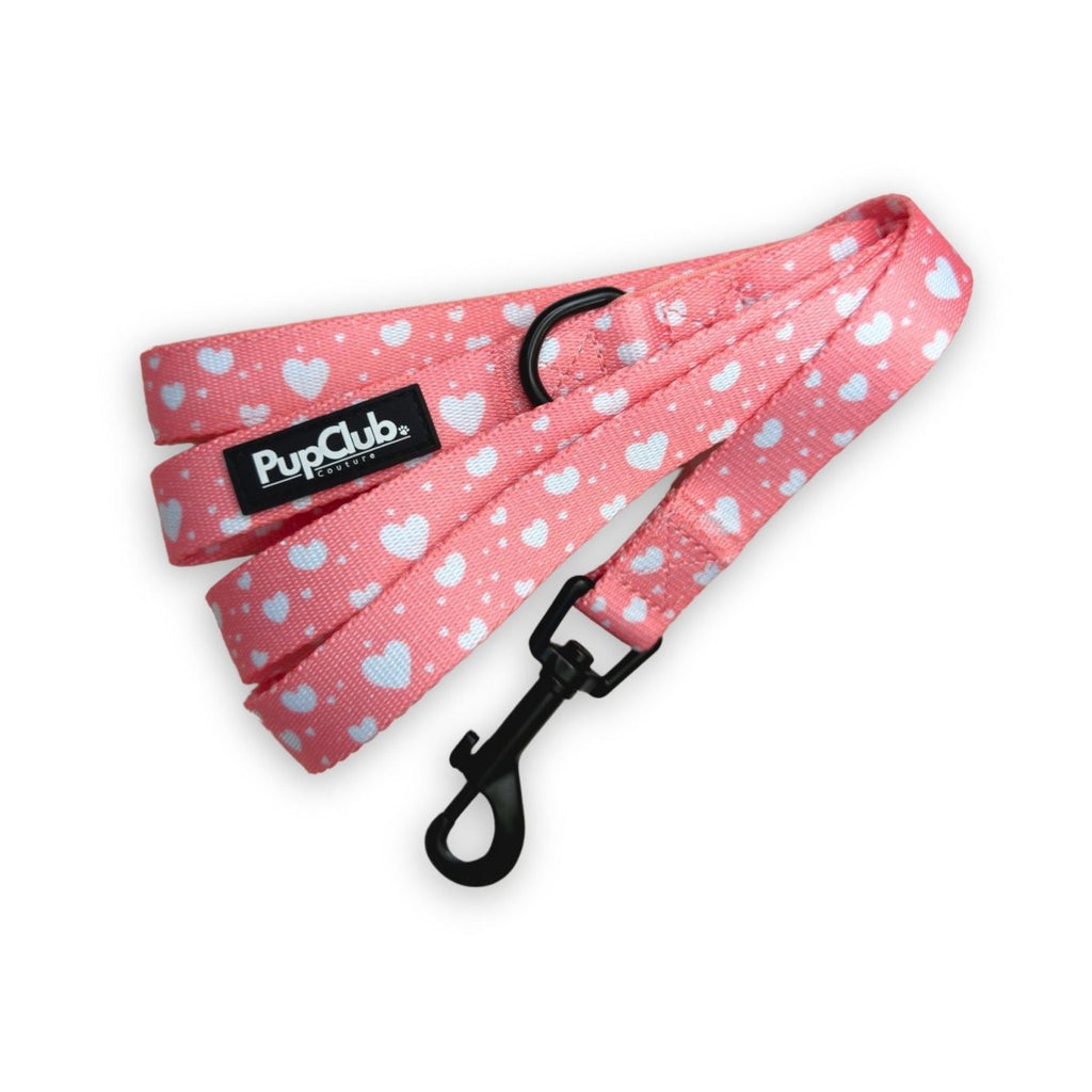 Peachy Hearts Dog Lead