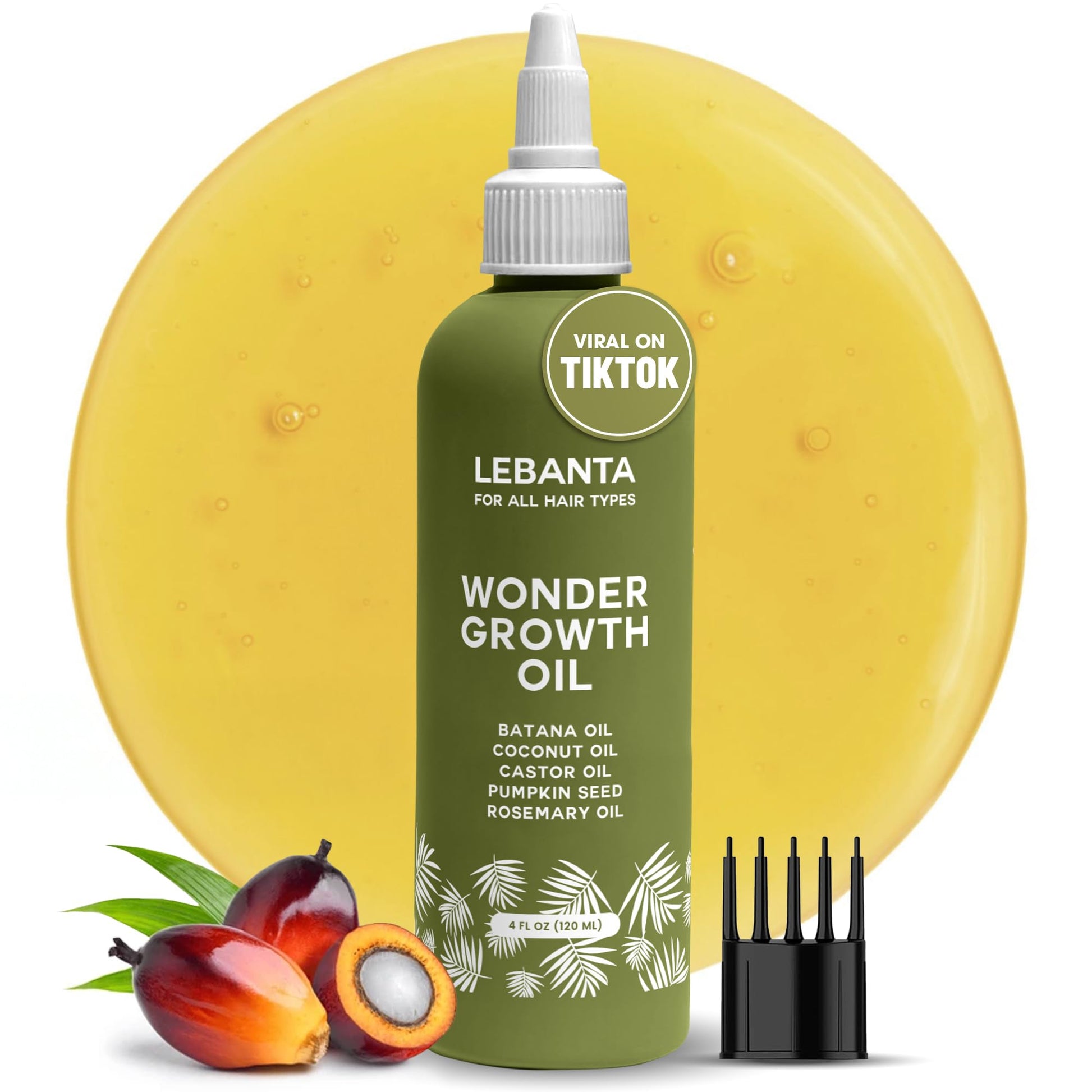 Batana Oil for Hair Growth with Castor, Pumpkin Seed, Coconut and Rosemary