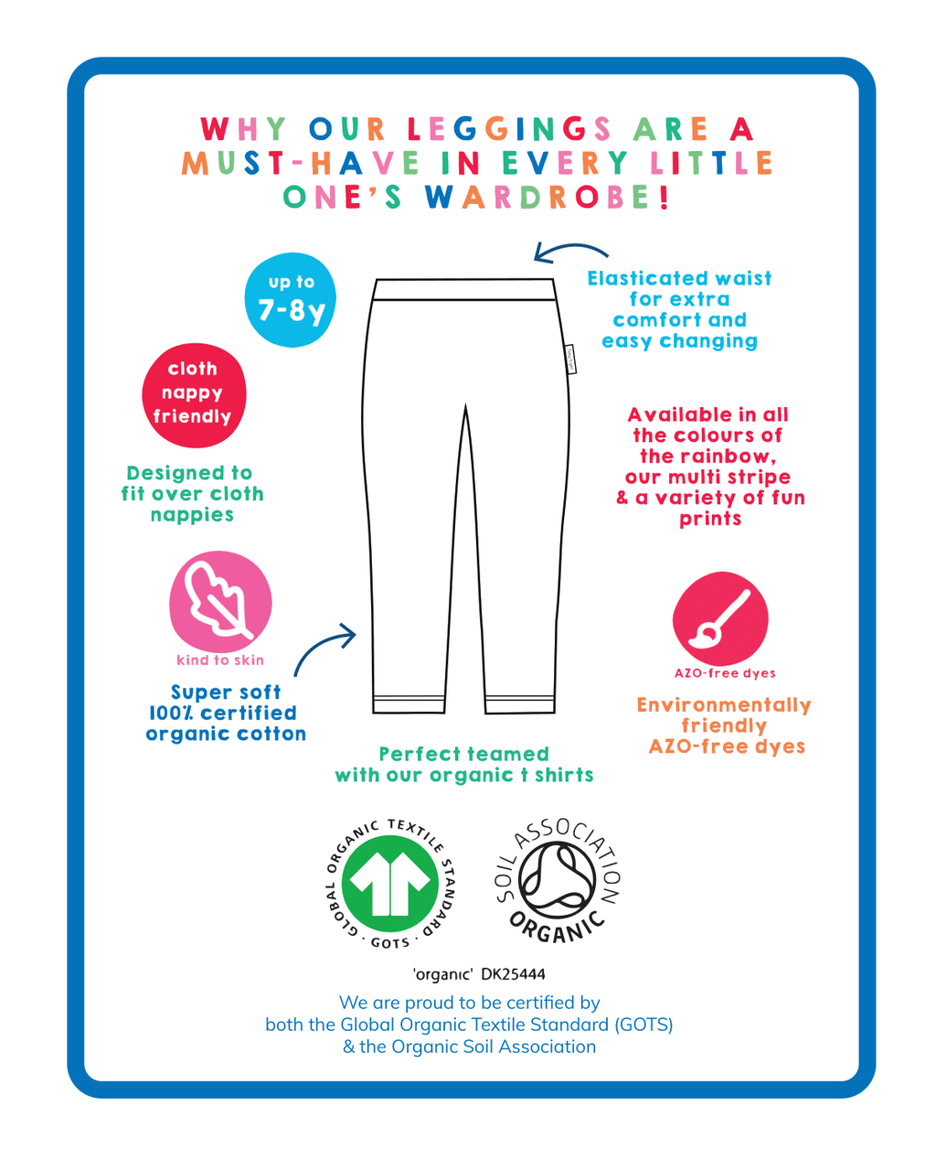 Organic Blue Leggings