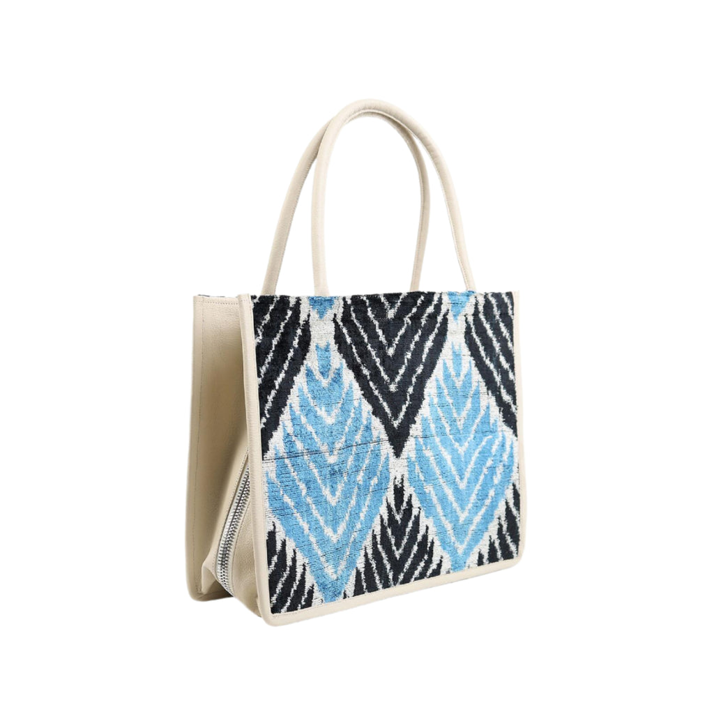 Luxurious Silk & Leather Tote Bag by Jkel – Spacious & Handmade by Jkel at www.brixbailey.com