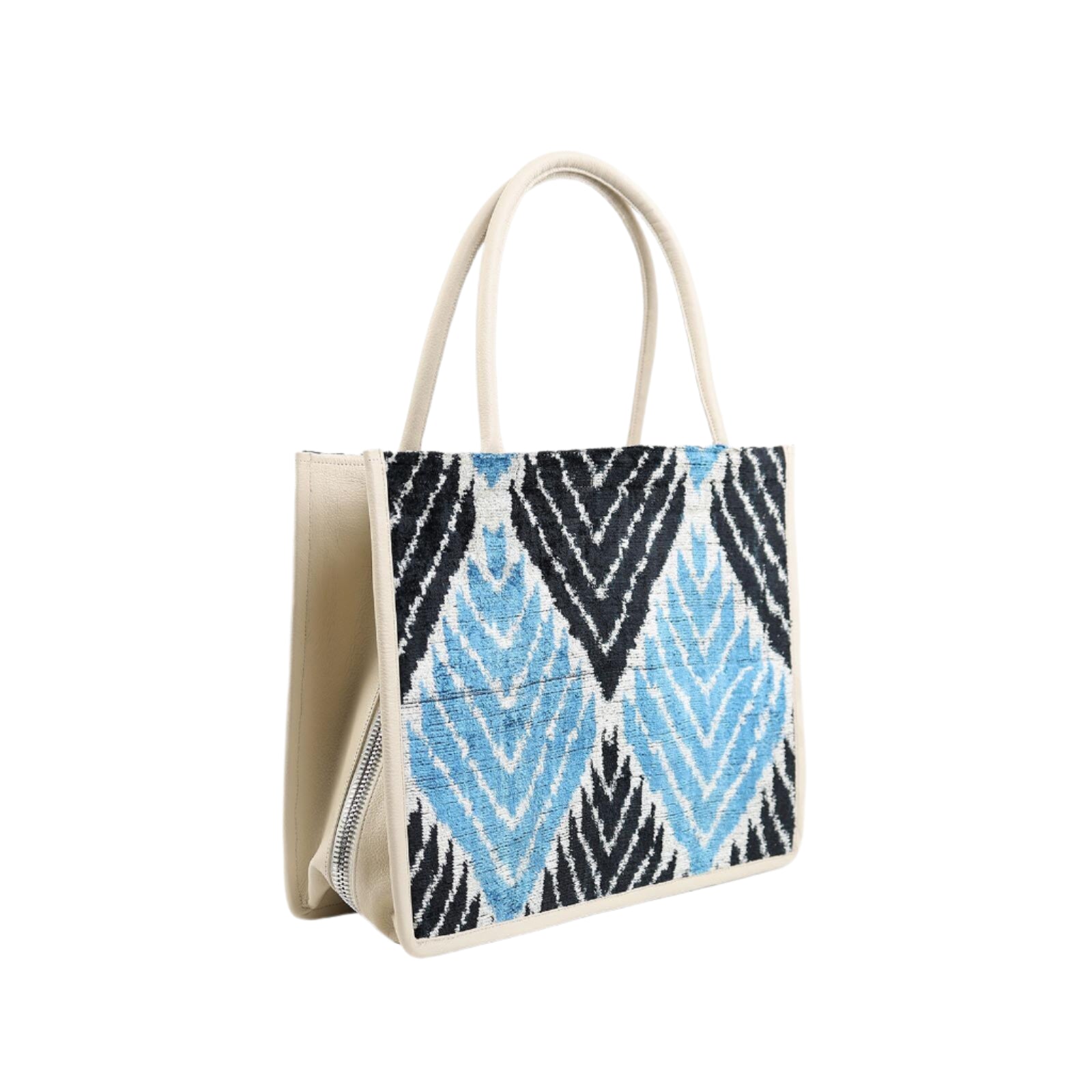 Luxurious Silk & Leather Tote Bag by Jkel – Spacious & Handmade by Jkel at www.brixbailey.com