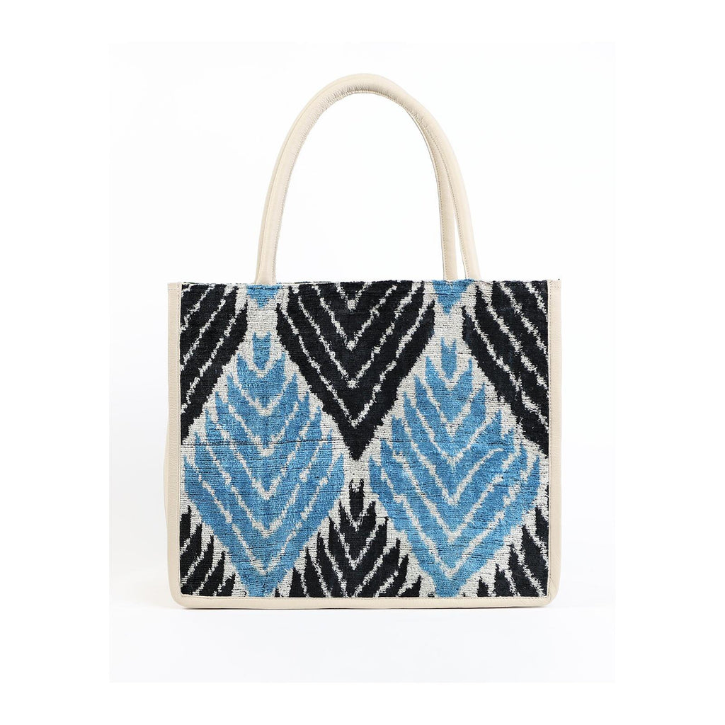 Lena Silk & Leather Tote Bag – Spacious & Handmade by Jkel by Jkel at www.brixbailey.com