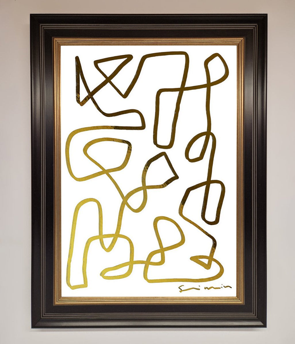 Line Squiggle Foil Print