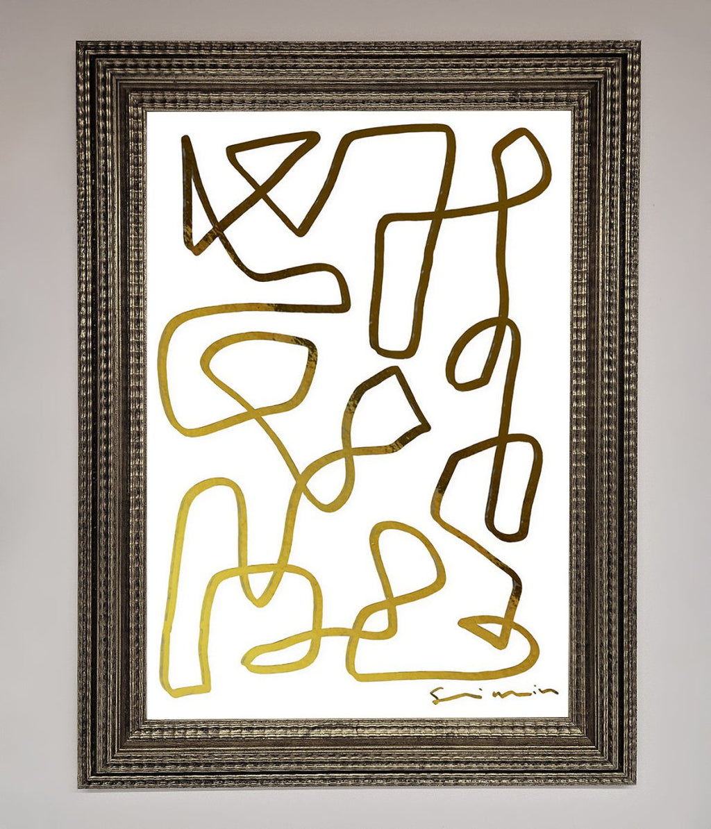 Line Squiggle Foil Print