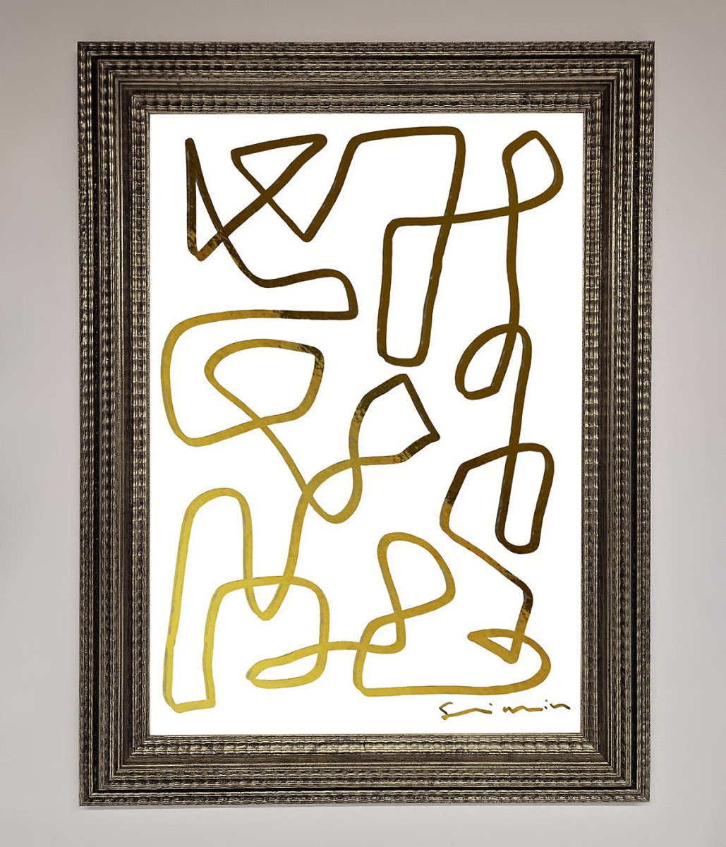 Line Squiggle Foil Print