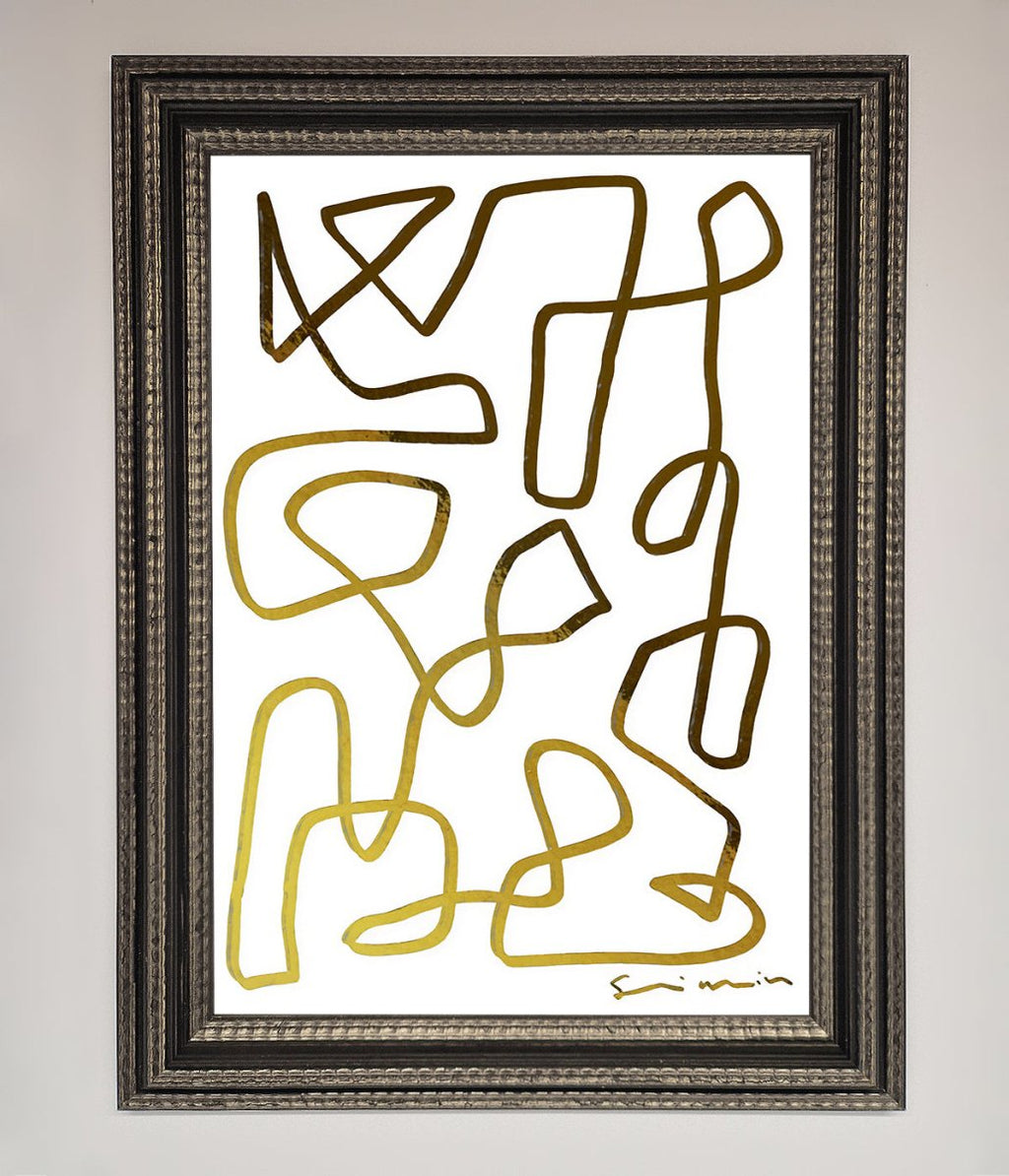 Line Squiggle Foil Print