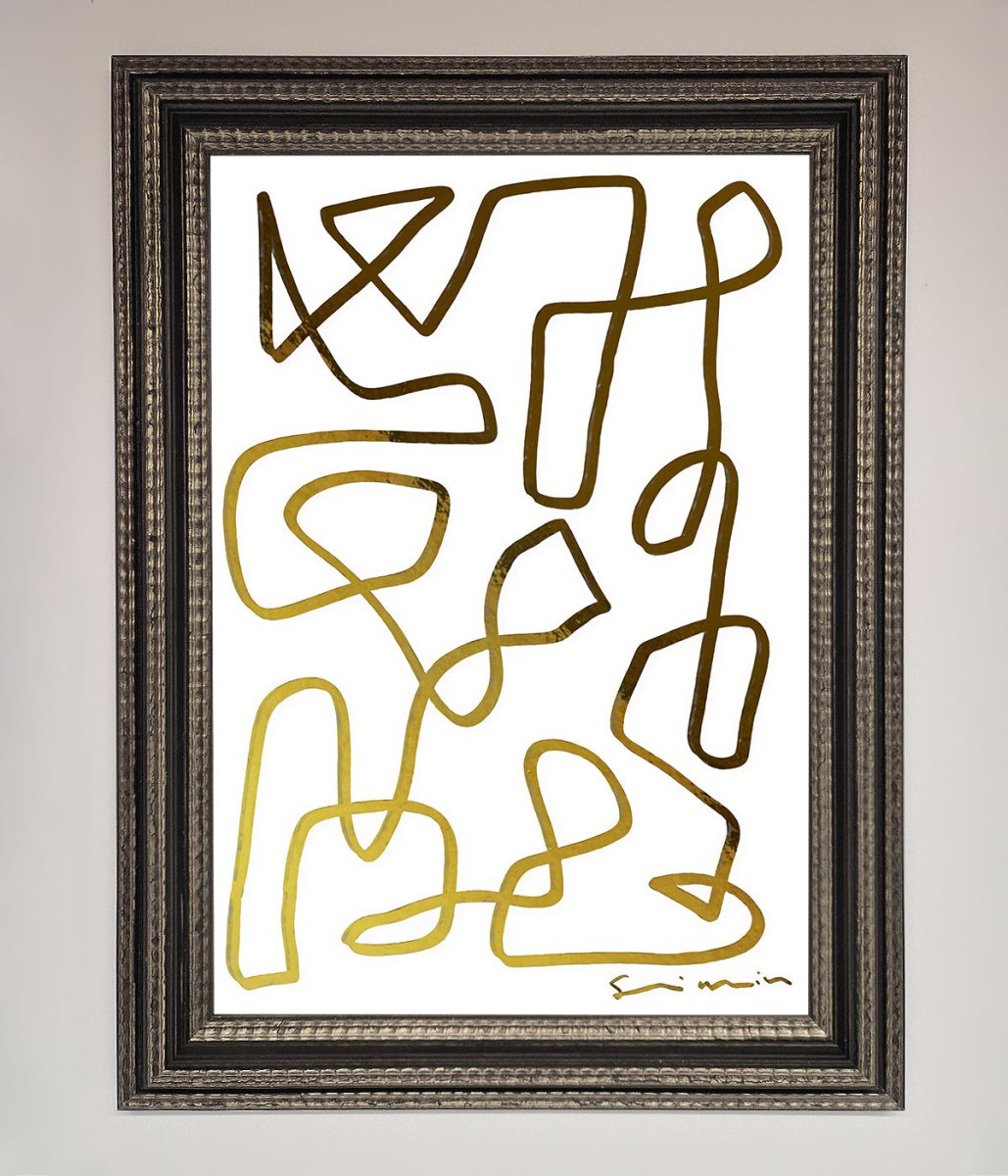 Line Squiggle Foil Print