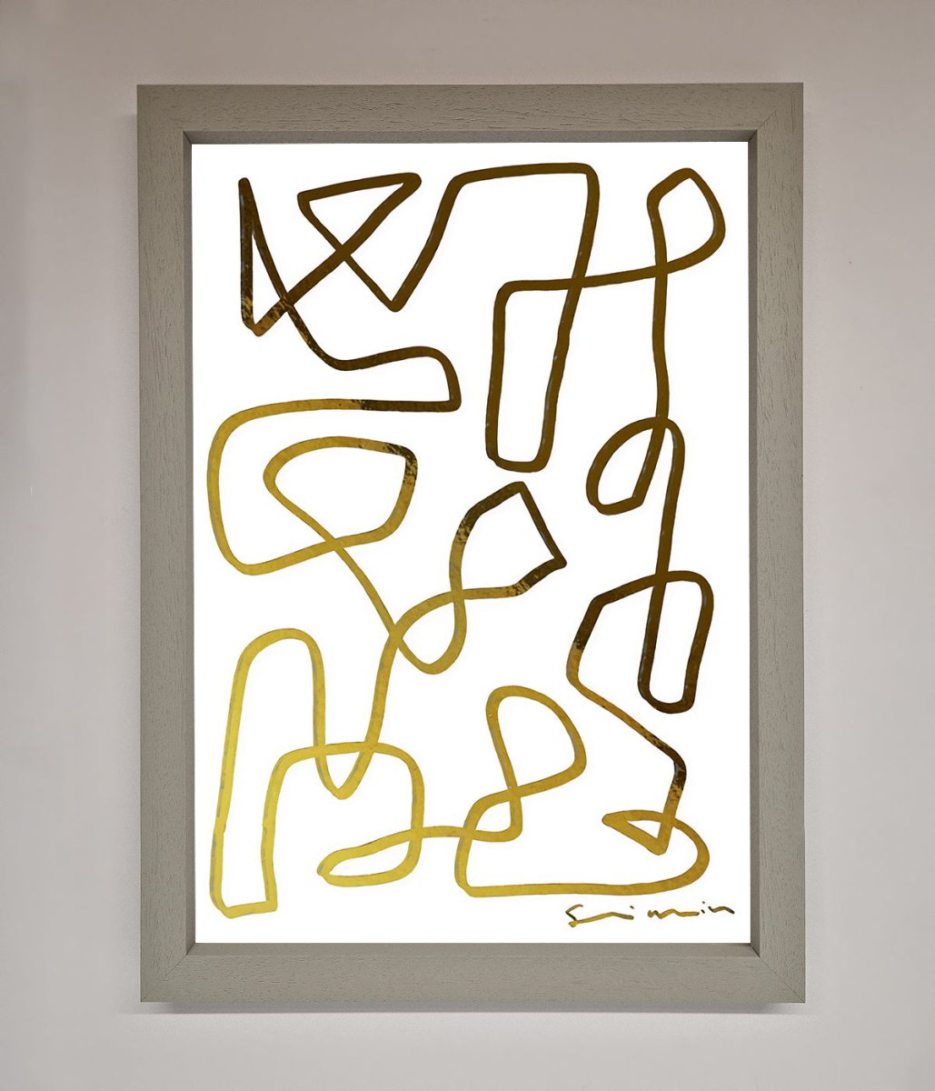 Line Squiggle Foil Print