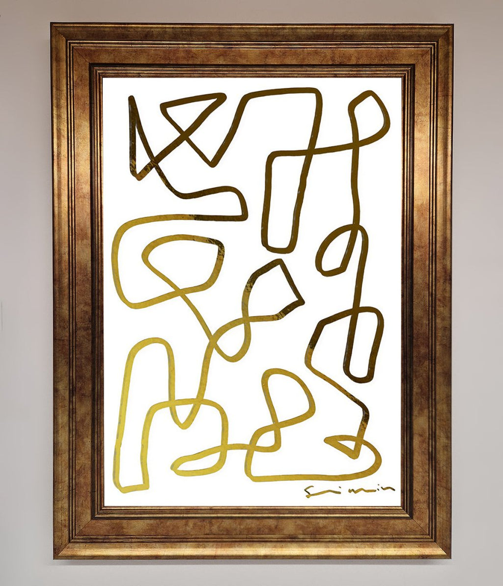 Line Squiggle Foil Print
