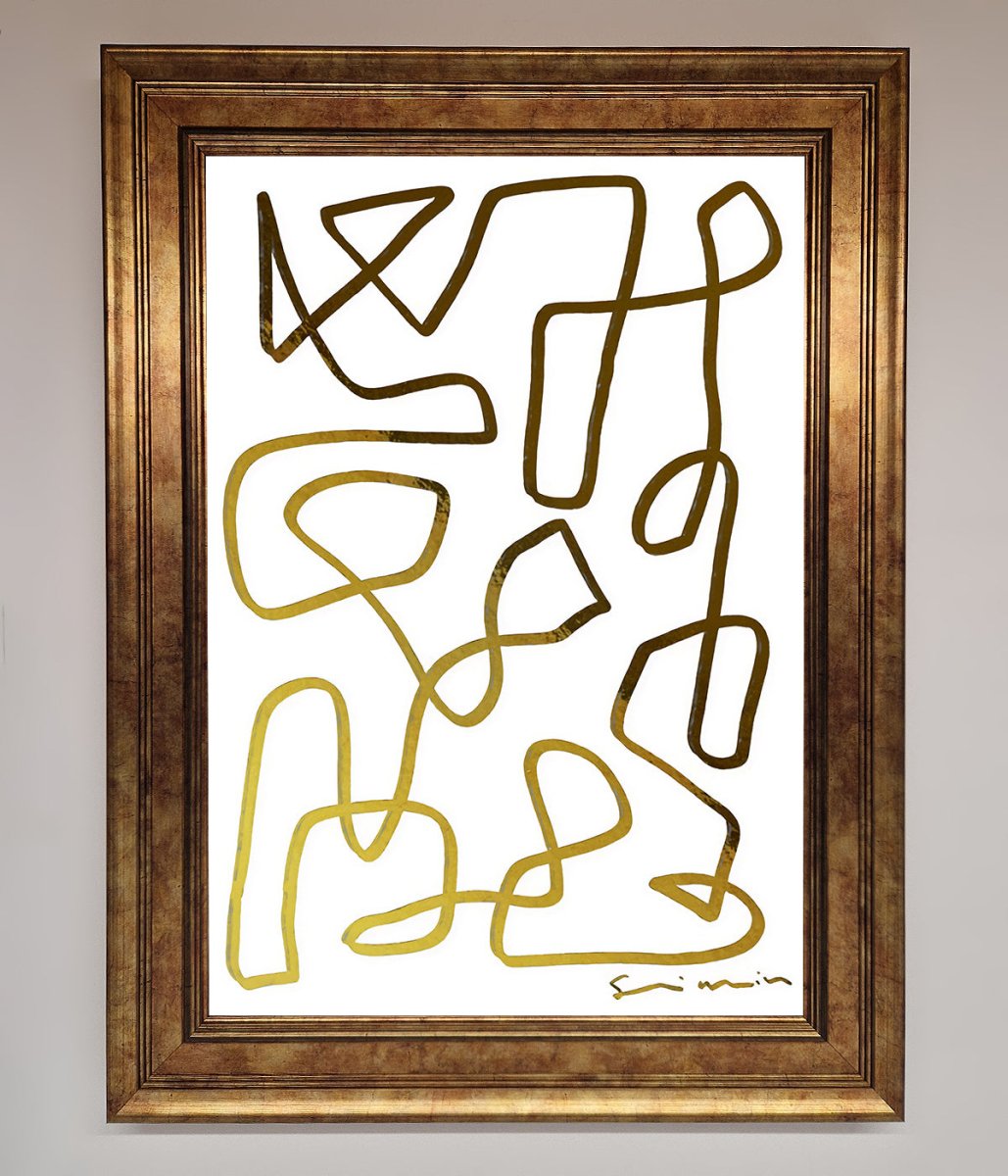 Line Squiggle Foil Print