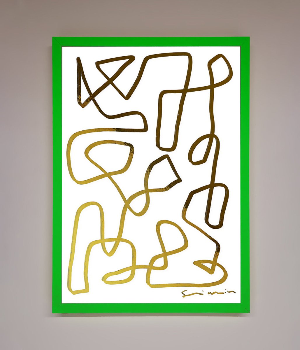Line Squiggle Foil Print