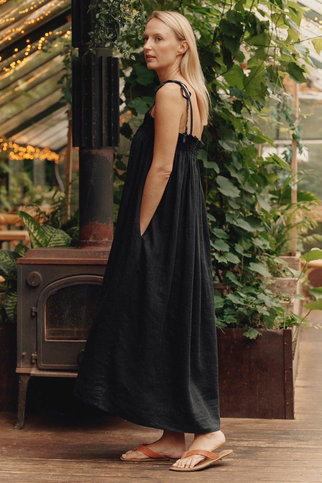 Embrace Summer Elegance with the Linen Ballade Dress by Linen Tales at www.brixbailey.com
