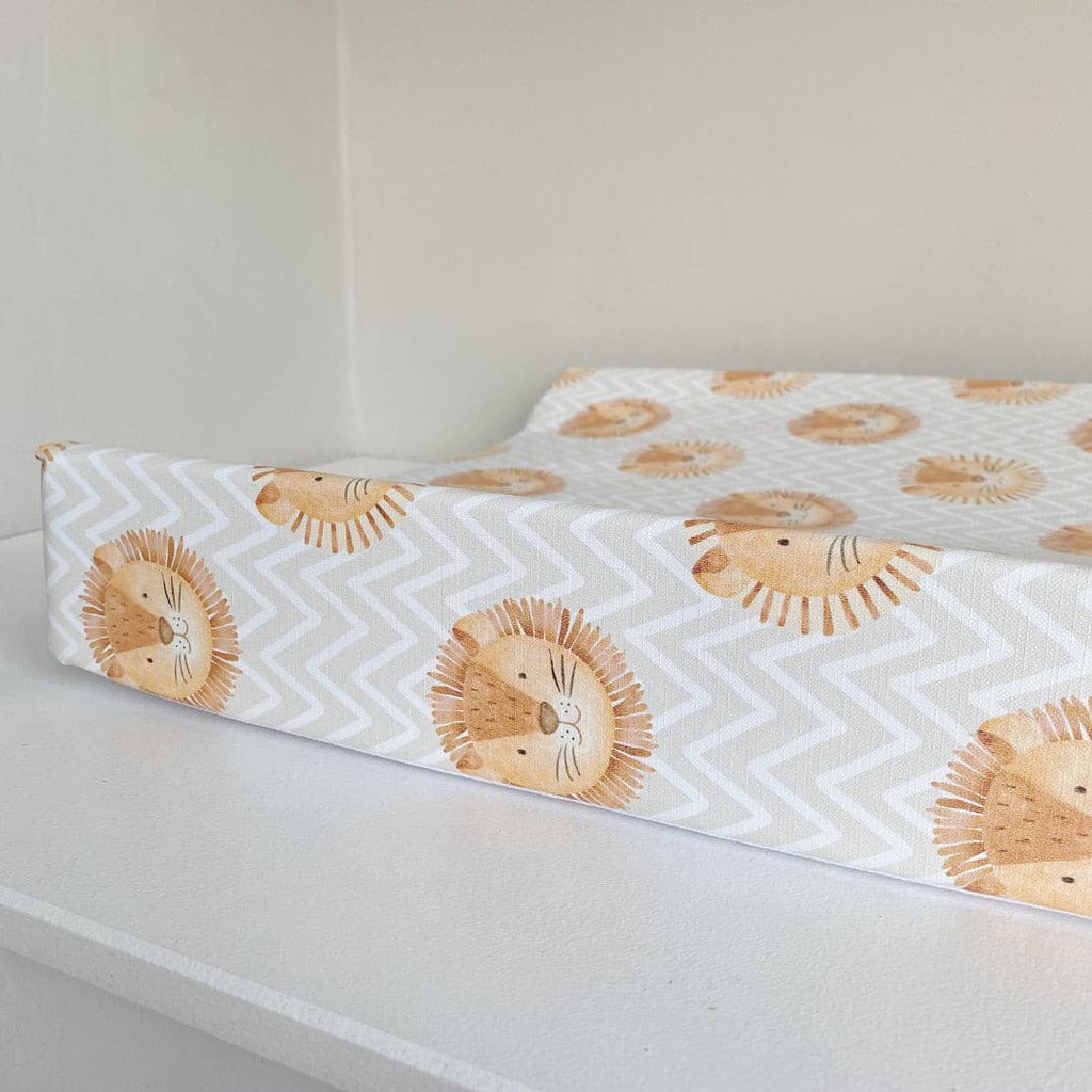 Anti-Roll Wedge Changing Mat - Lion Print