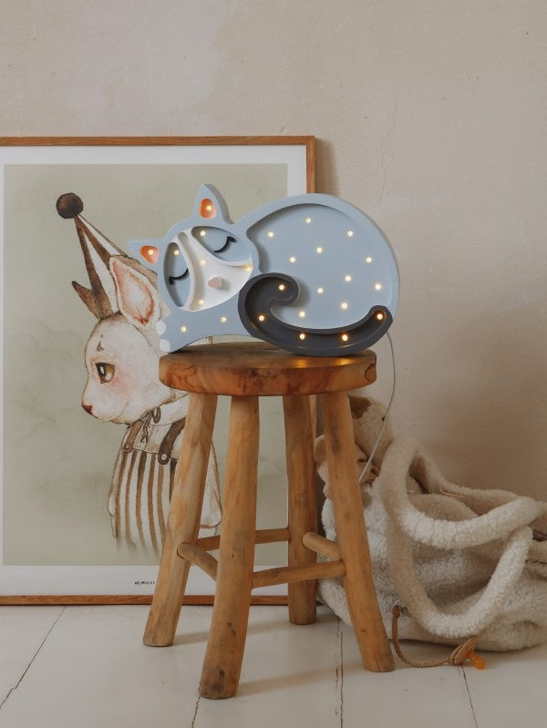 elegant little lights cat lamp in a refined nursery setting with soft, warm white led glow