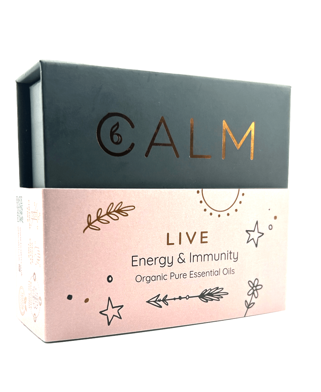 Geo Cut Glass Aroma Diffuser with Live Calm Essential Oil Set
