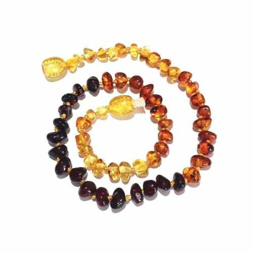Adult Rainbow Bright Mixed Baltic Amber Anklet