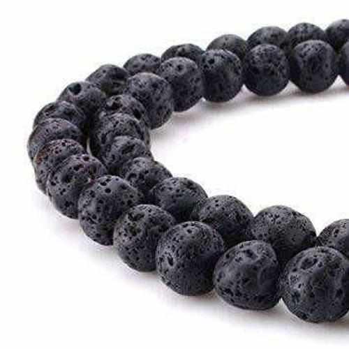 Adult Rock God Baltic Amber Labradorite Lava Stretch Bracelet