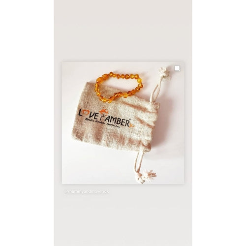 Child Polished Honey Baltic Amber Anklet Bracelet