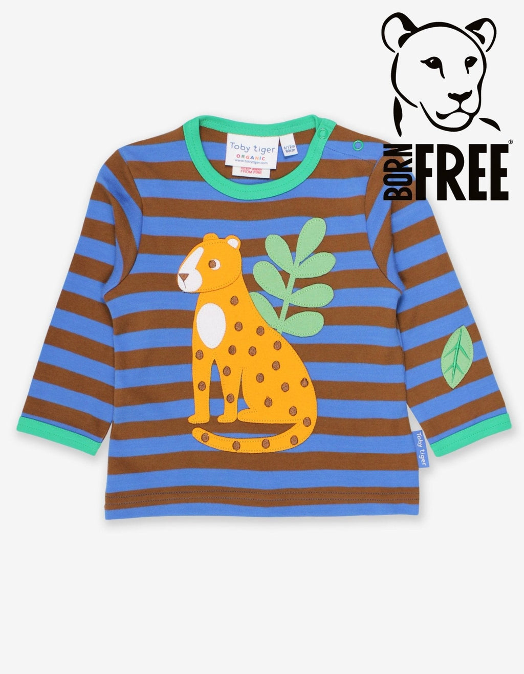 Organic Leopard Applique Long Sleeved T Shirt