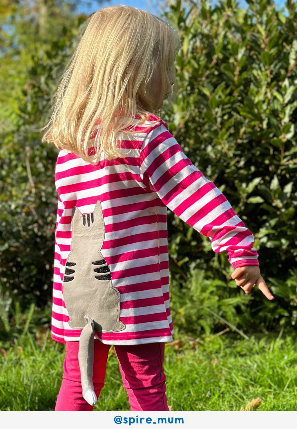 Organic Pink Kitten Long Sleeved T Shirt