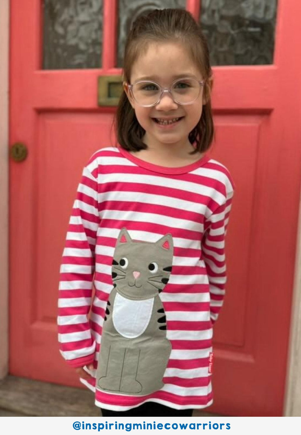Organic Pink Kitten Long Sleeved T Shirt