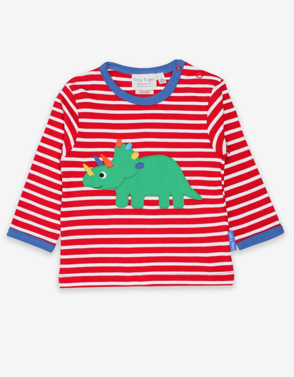 Organic Triceratops Applique Long Sleeved T Shirt
