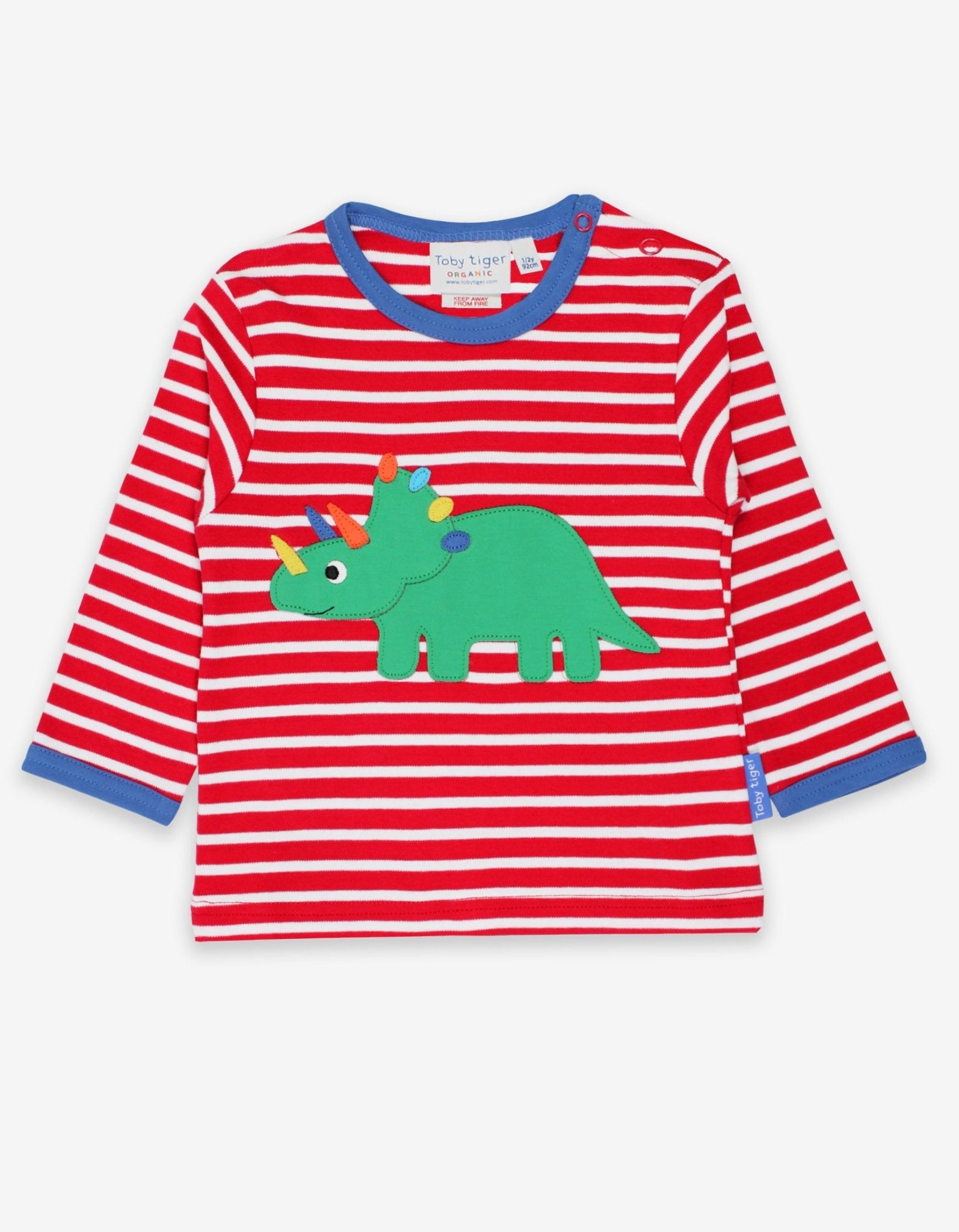 Organic Triceratops Applique Long Sleeved T Shirt