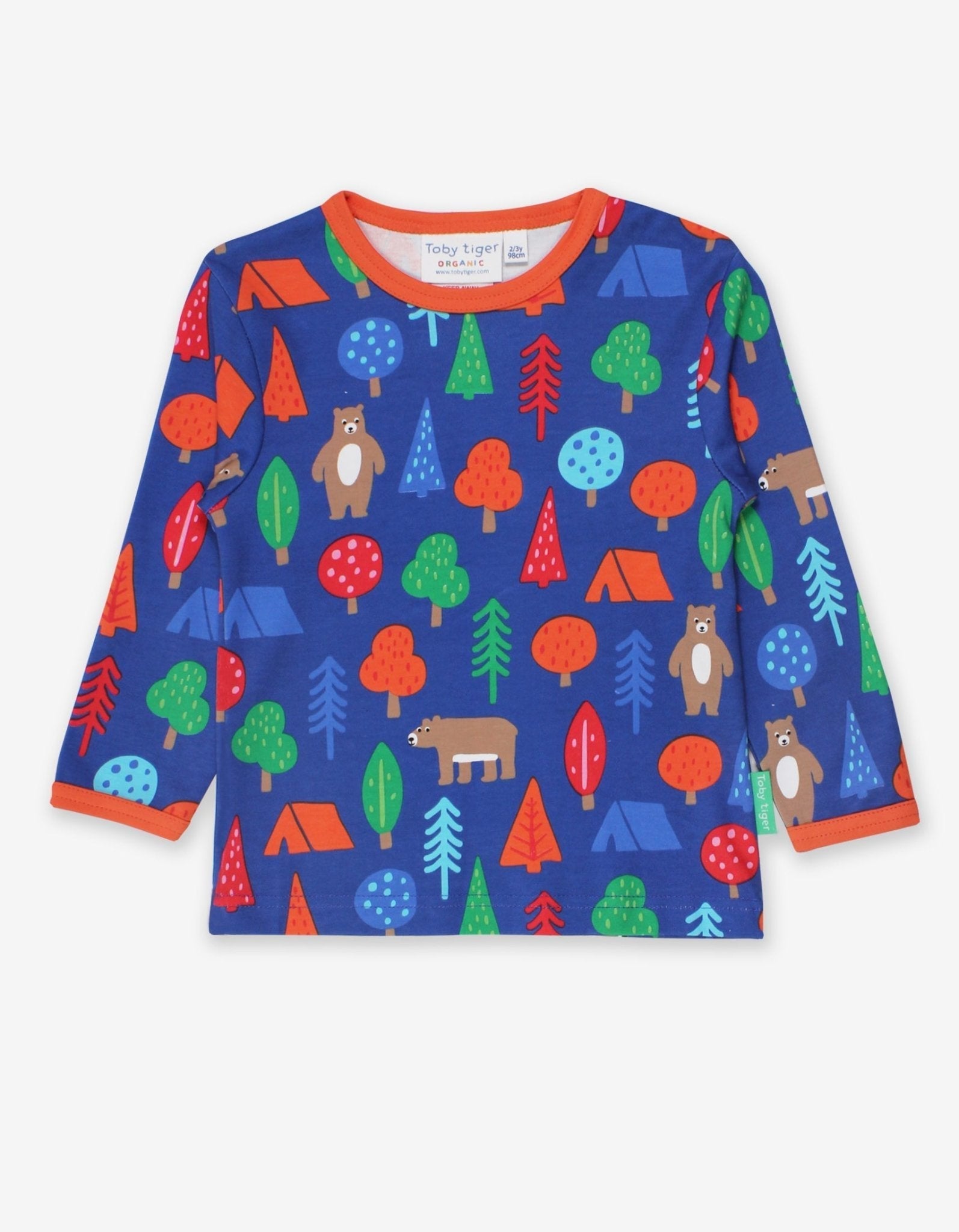 Organic Camping Bear Long Sleeved T Shirt