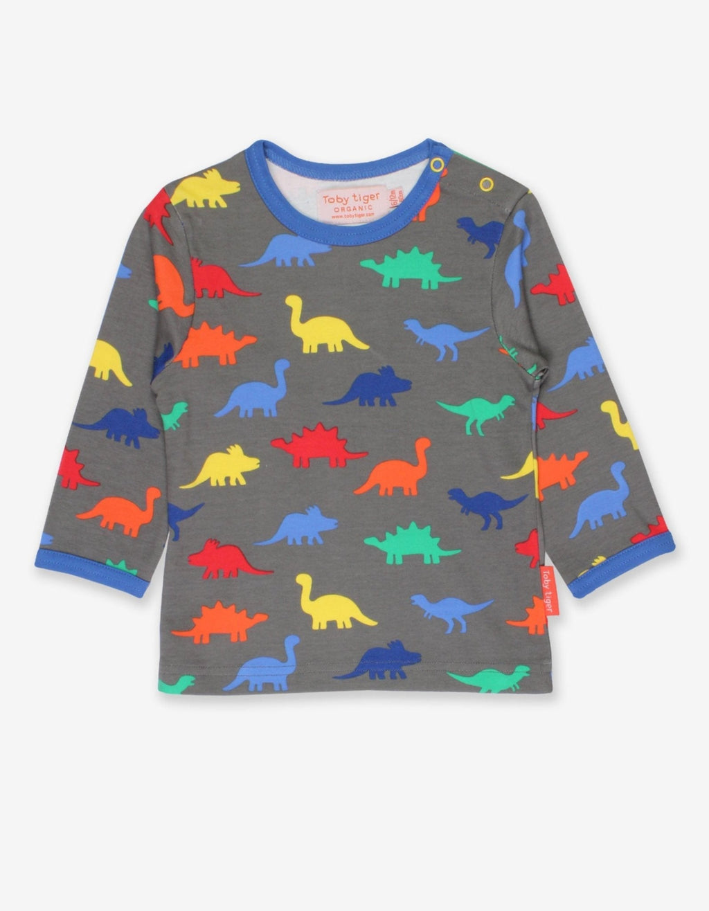 Organic Dinosaur Print Long Sleeve T Shirt for Kids