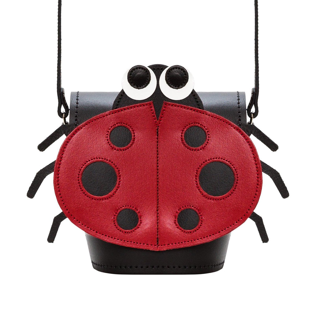 Luna Ladybird Handmade Leather Barrel Bag