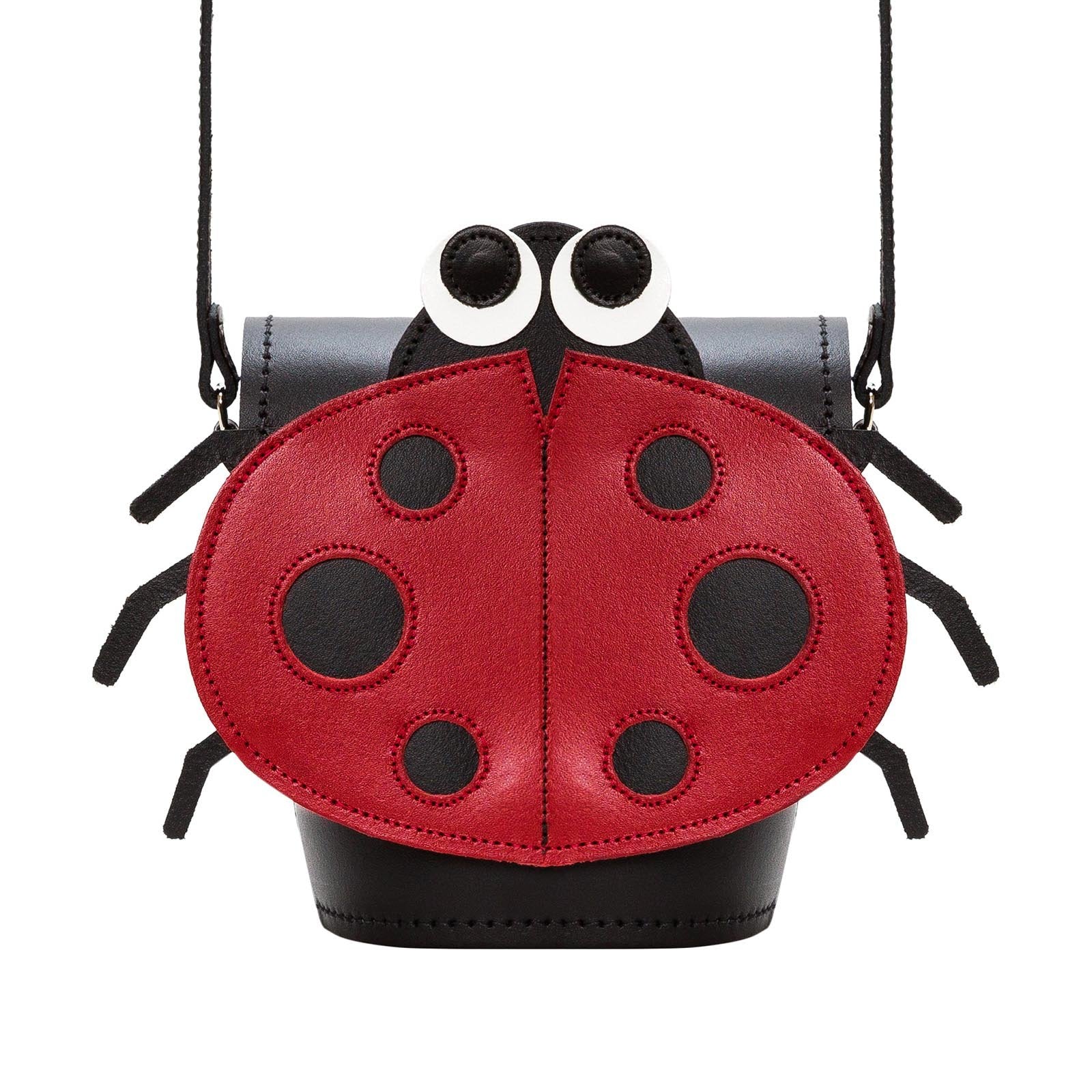 Luna Ladybird Handmade Leather Barrel Bag