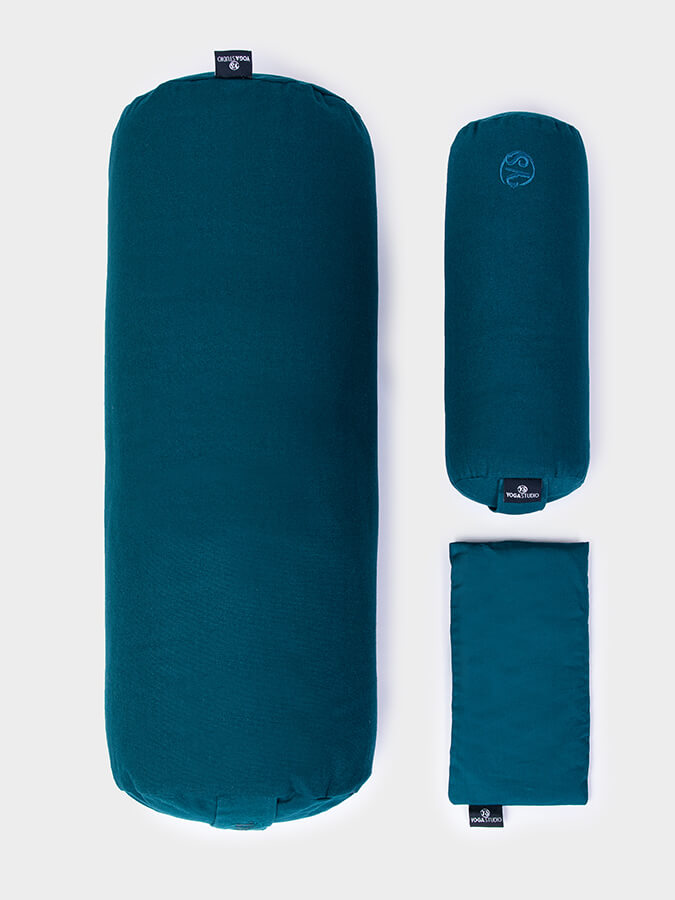 Organic Meditation Bolster and Eye Pillow Set for Yoga and Relaxation