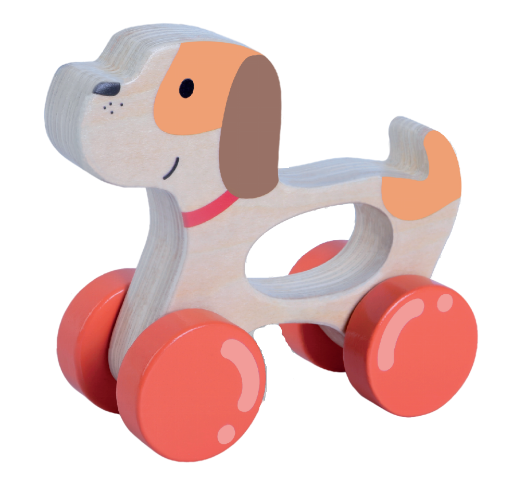 confident close-up of gerardo's wooden playset on a bright background, showcasing its vibrant educational toys