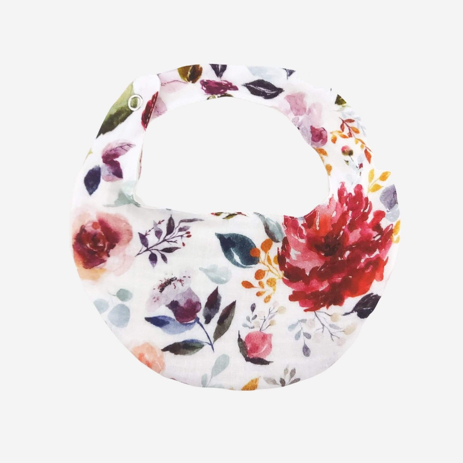 Magenta Floral Waterproof Dribble Bib