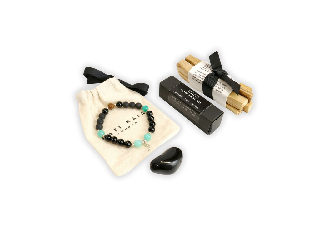 Mala Bracelet and Palo Santo Gift Box with Meditation Course